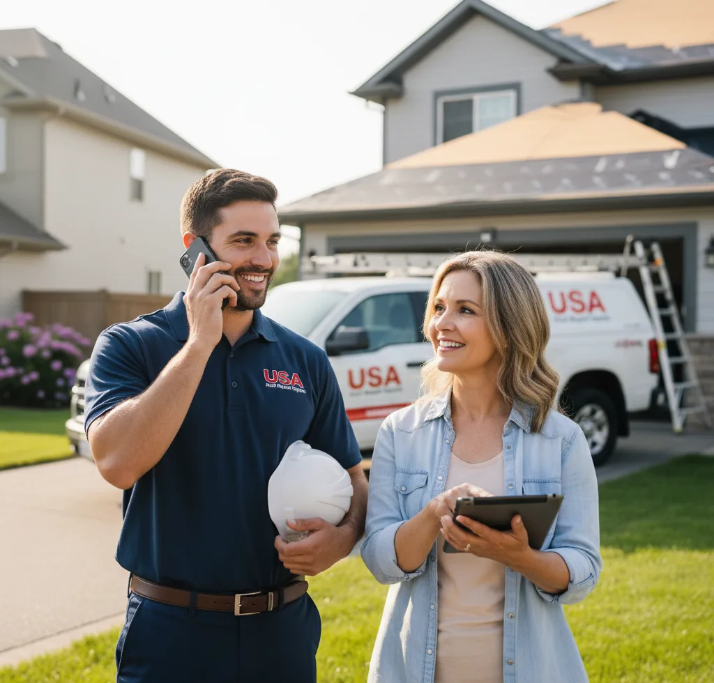 USA Roof Repair Experts customer support in Busy